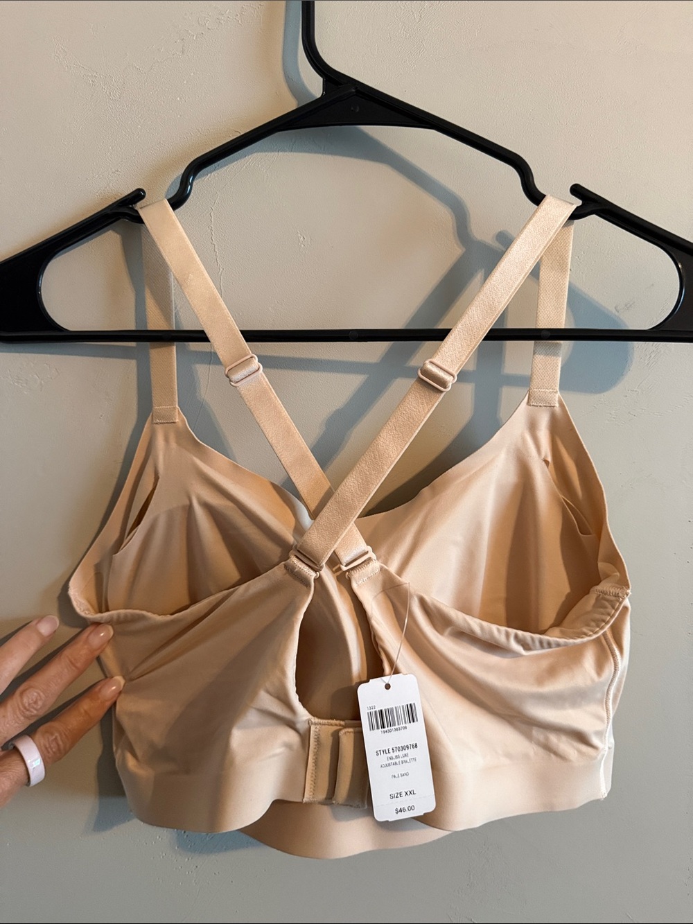 Soma - Seamless Light Cream Wireless Support Bra with Adjustable Straps - Picture 2 of 4